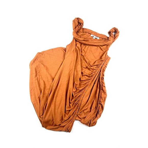 UO Giselle Ruched Side Slit Midi Dress - Picture 4 of 6